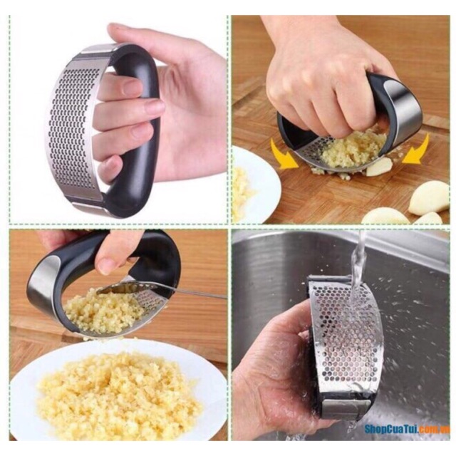 DẬP TỎI INOX CÓ CÁN