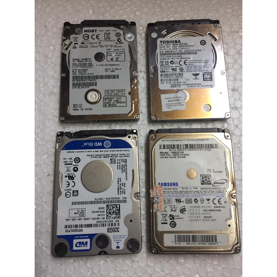 Ổ Cứng HDD Laptop SATA 320Gb Sức khỏe GOOD