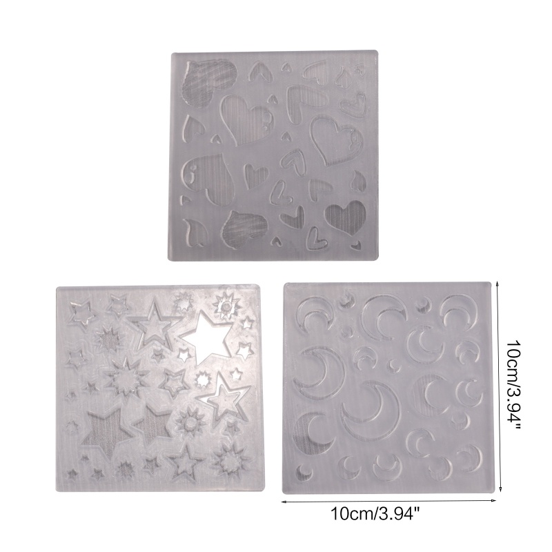 Sa Khuôn Silicone Hình Mặt Trăng / Ngôi Sao / Tráng Gương Dùng Để Làm Đồ Trang Sức Thủ Công