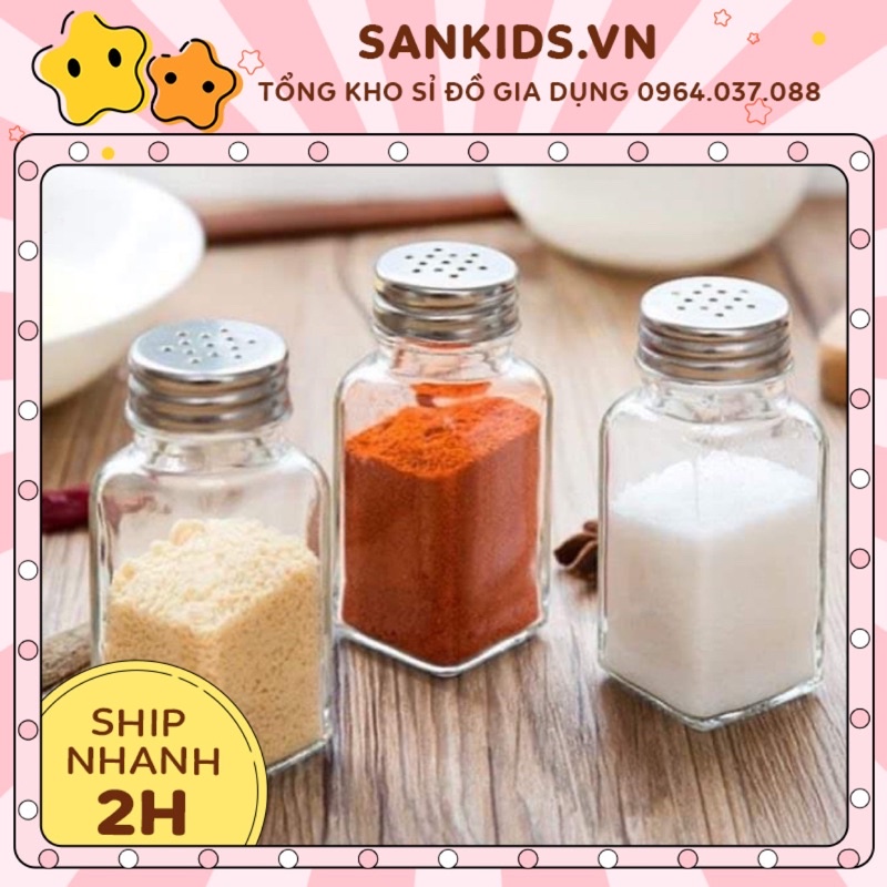 Hũ rắc tiêu, lọ rắc tiêu, lọ rắc gia vị thủy tinh sang trọng tiện lợi