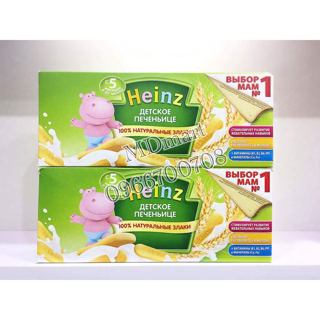 Bánh ăn dặm heinz cho bé 5m