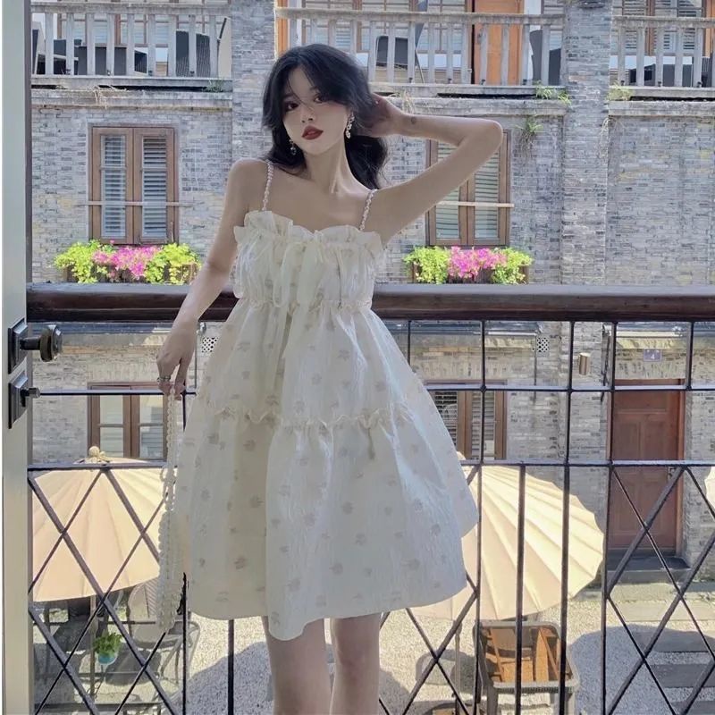 Đầm Hoa Form Rộng Phong Cách Hàn Quốc Xinh Xắn Cho Nữ