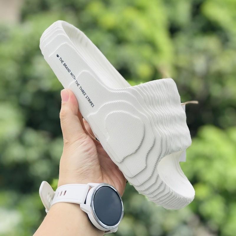 Dép ADILETTE 22  Freeship + Box hãng + form chuẩn♥️ Dép đúc DAS nguyên khối quai ngang nam nữ chất xịn màu kem
