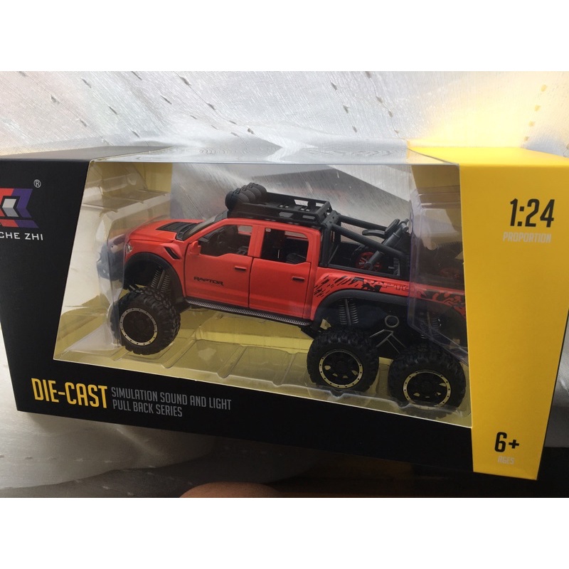 Mô Hình Kim loại Xe ô tô Bán Tải Ford F-150 Beast Raptor/ Mercedes Monster 6X6 Tỷ Lệ 1:24