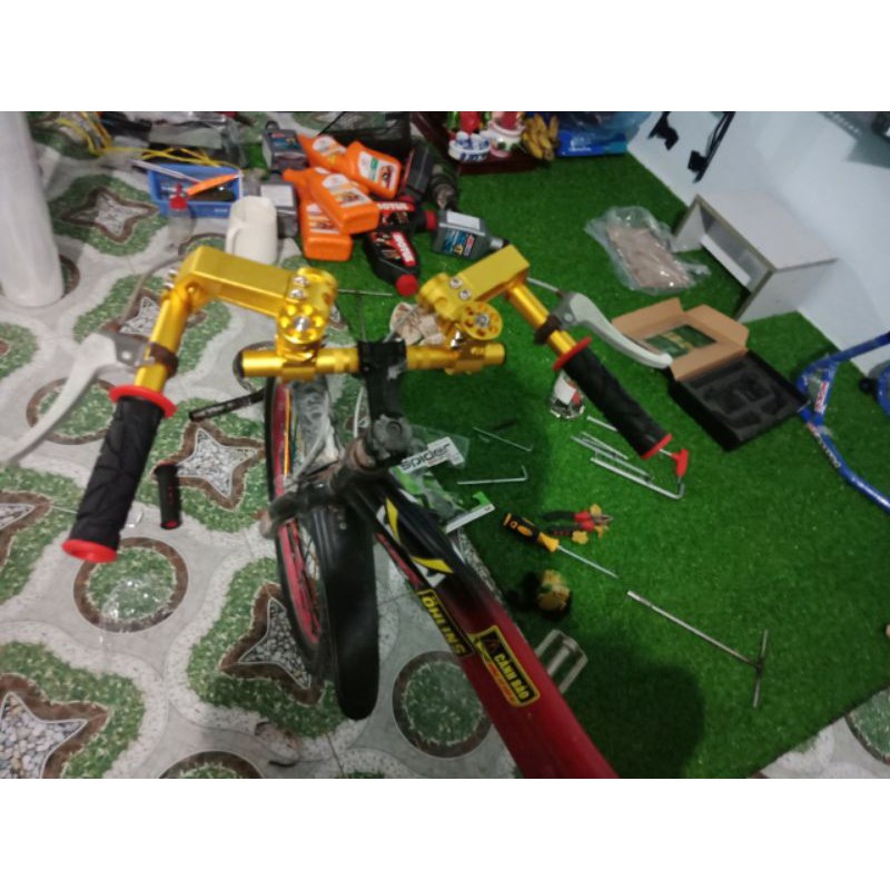 Bộ Ghi đông  5 khúc đủ màu chế xe đạp