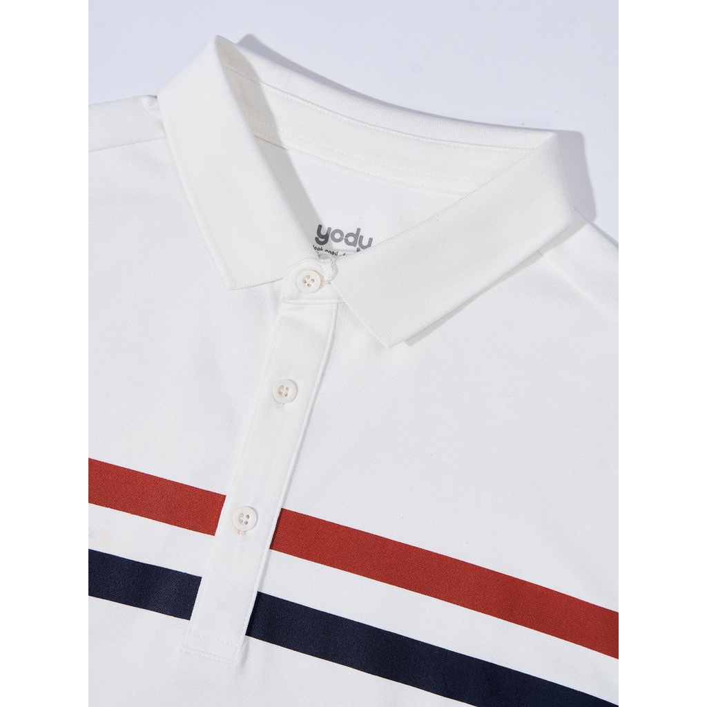 Áo Polo Nam Vải Mắt Chim In Vạch Ngực Phối Màu APM5231