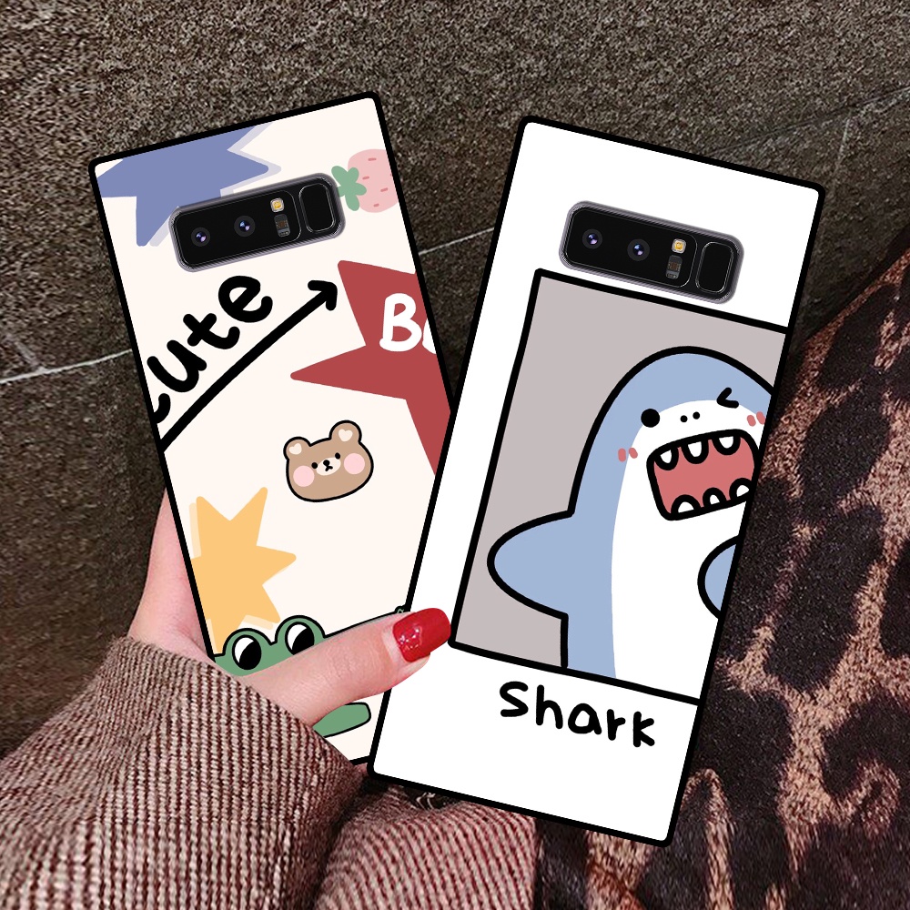 Ốp lưng Samsung Note 8 - Note 9 in hình cá mập, khủng long dễ thương, cute (T01 - T06)