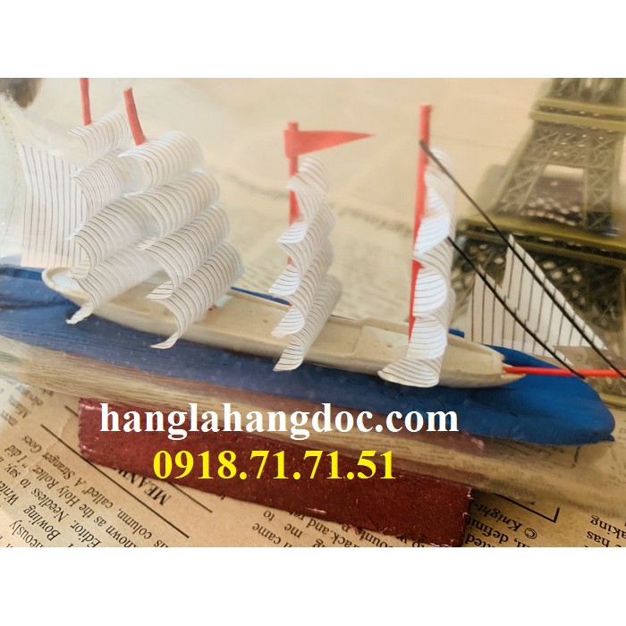 Mô hình thuyền gỗ trong chai thủy tinh mẫu số 5