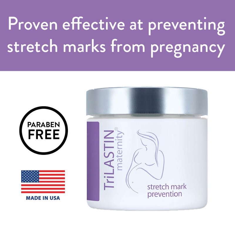 Kem dưỡng giảm rạn da TriLASTIN Maternity Cream Stretch Mark Prevention (hiệu quả trong và sau khi mang thai)