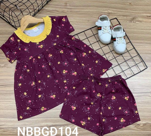 [20 Màu] Bộ ngắn babydoll thun cotton size đại siêu xinh cho bé gái từ 24 đến 40kg - Bộ quần áo bé gái