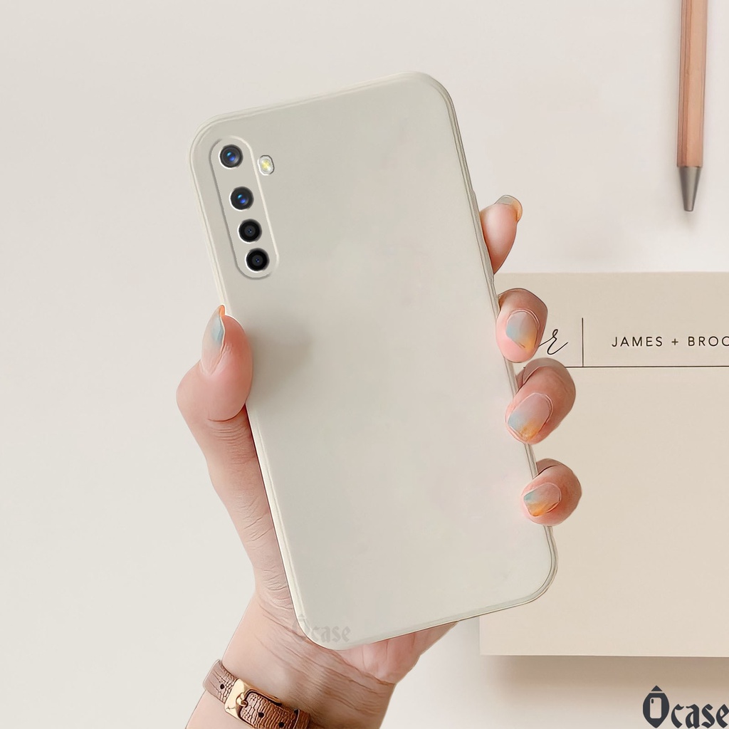Ốp lưng Realme 6 / Realme 6 Pro / Realme XT gấu cạnh viền vuông có bảo vệ camera