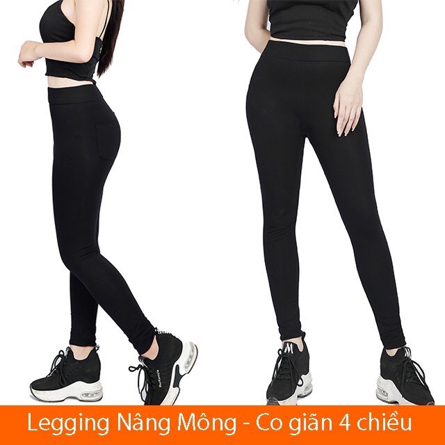 Quần Legging Nâng Mông Cạp Cap Kiểu Dáng Đùi Lửng, Ngố, Dài Siêu Co Giãn Bigsize đến 80kg Hàng Loại 1 Giá Sỉ