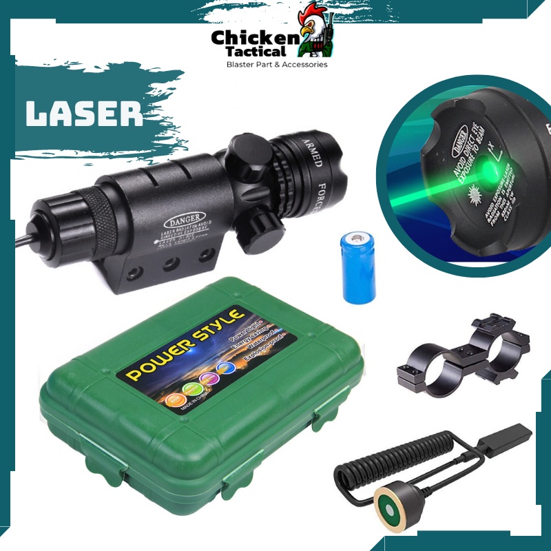 Đèn laze tia sáng xanh cực mạnh phiên bản đầy đủ phụ kiện laser 803