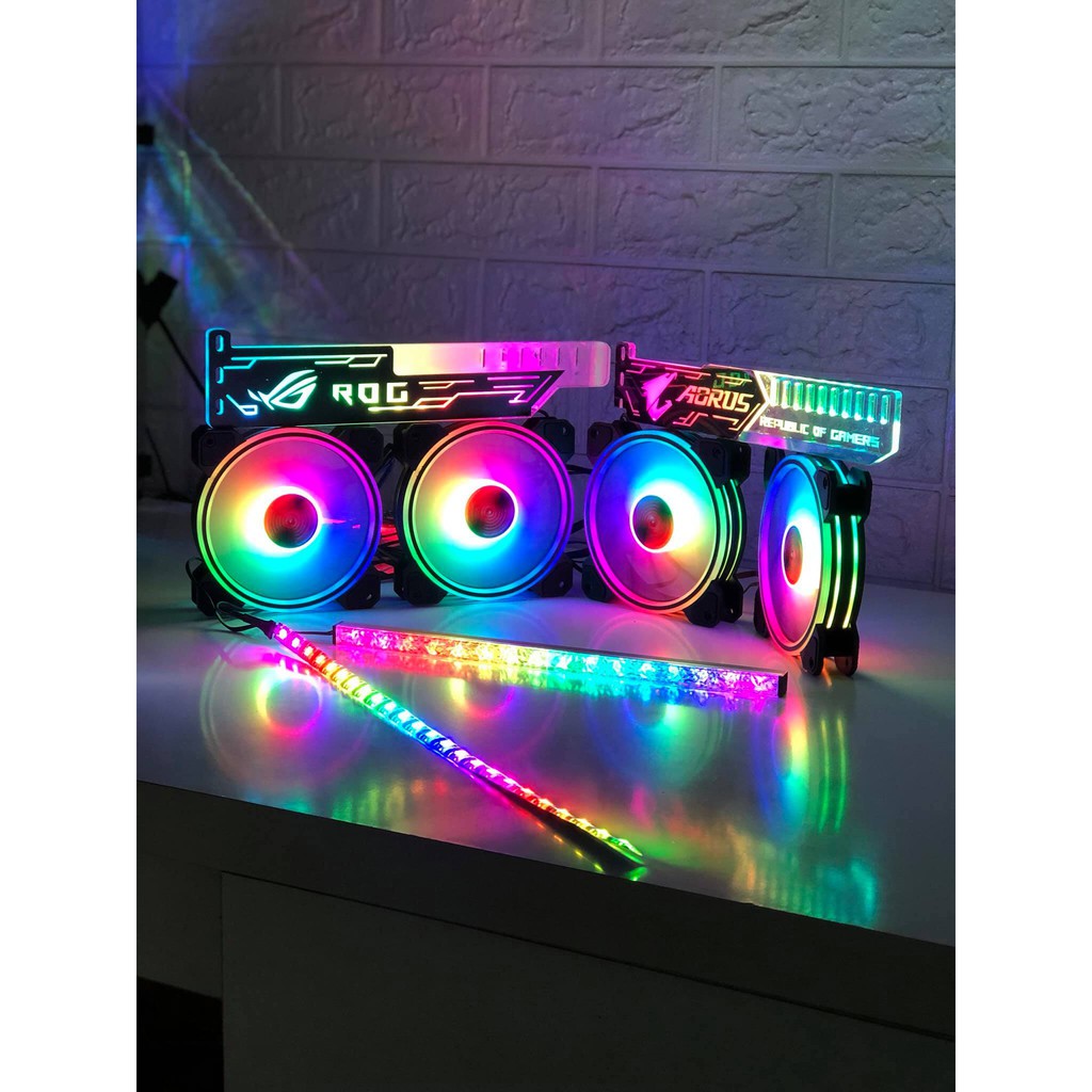 Fan Case Coolmoon M1 - Led RGB (Led tâm + Led viền) - Đồng bộ qua Hub Coolmoon