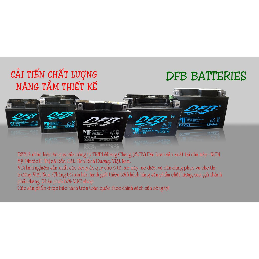 Bình ắc quy xe Future Neo hãng DFB dung lượng 12V 5AH