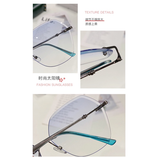 Kính cận có độ -1.0~-4.0 ，Kính Cận Gọng Kim Loại Chống Ánh Sáng Xanh Thời Trang Cho Nữ /mắt kính cận -1.0~-4.0/kính không gọng