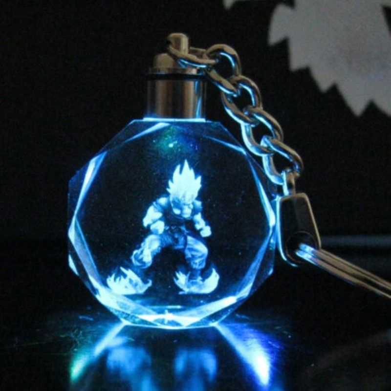 Móc khóa Songoku có đèn led đổi màu