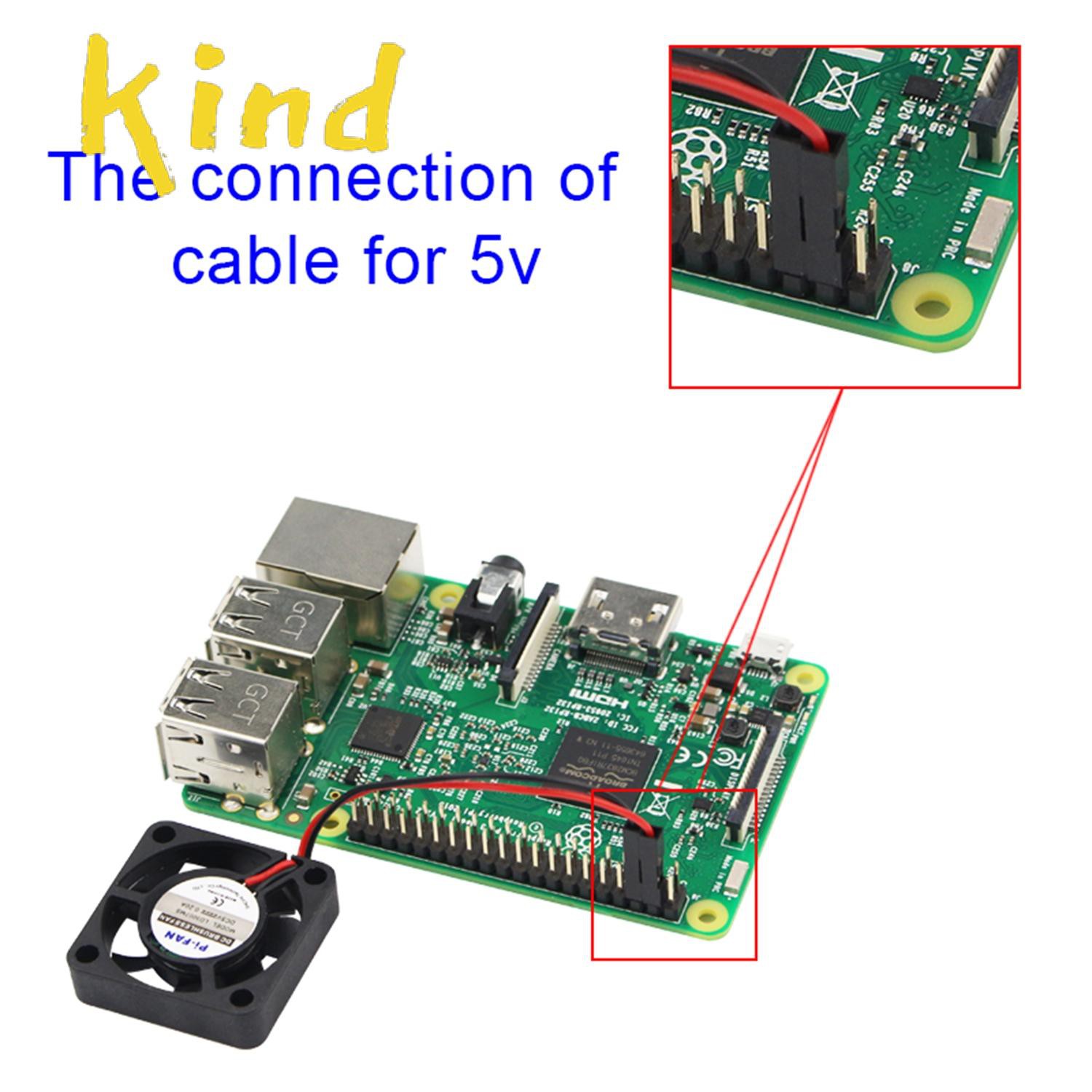 Quạt Tản Nhiệt 5v 3.3v Cho Raspberry Pi 4 B / 3b + / 3b / 2b / B + Cpu