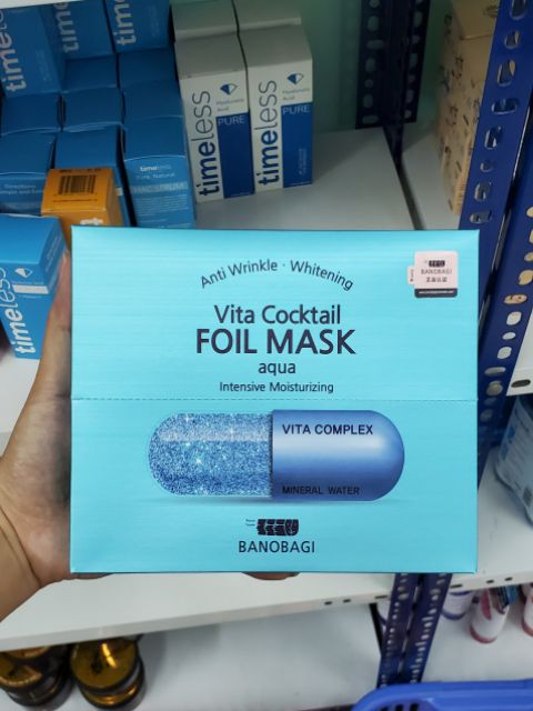 [Auth] Hộp 10 Mặt nạ thiếc Banobagi Vita Cocktail Foil Mask