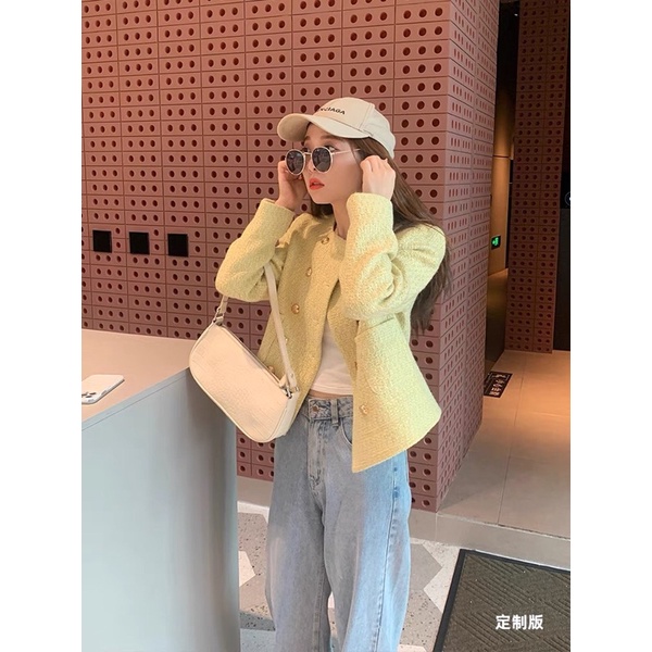 Áo khoác dạ cổ lông/ áo dạ tweed cao cấp dành cho nữ