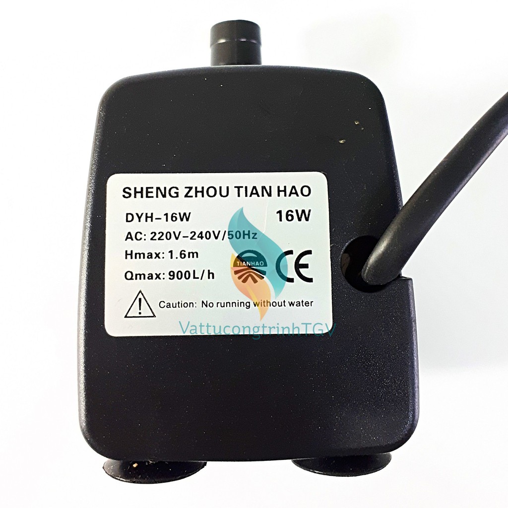 Bơm chìm mini hút ngang 220v-16W Model DYH-16 cho bể cá, quạt hơi nước