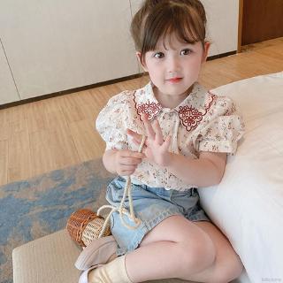 Áo Sơ Mi In Hoa Đáng Yêu Cho Bé Gái