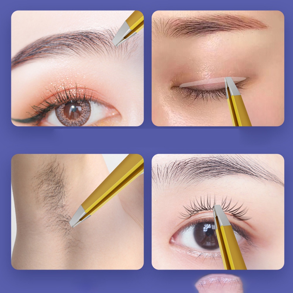 1 Nhíp Gắp Lông Mày/Lông Mi Giả Đầu Phẳng Đa Năng Tiện Dụng