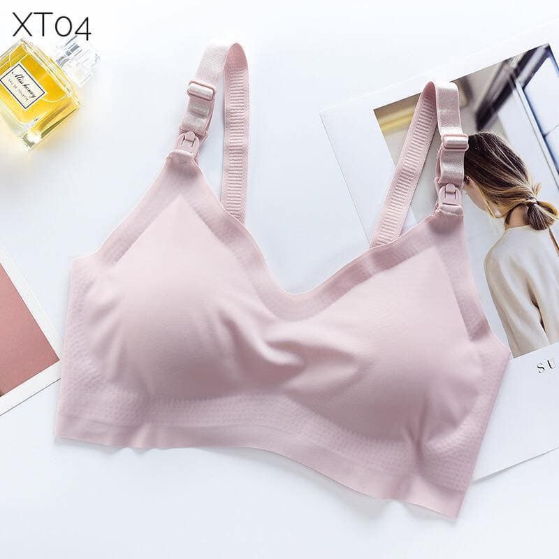 Áo lót bầu có cúc mở cho con bú MS Mombaby không gọng nâng ngực chống chảy xệ su đúc 85362