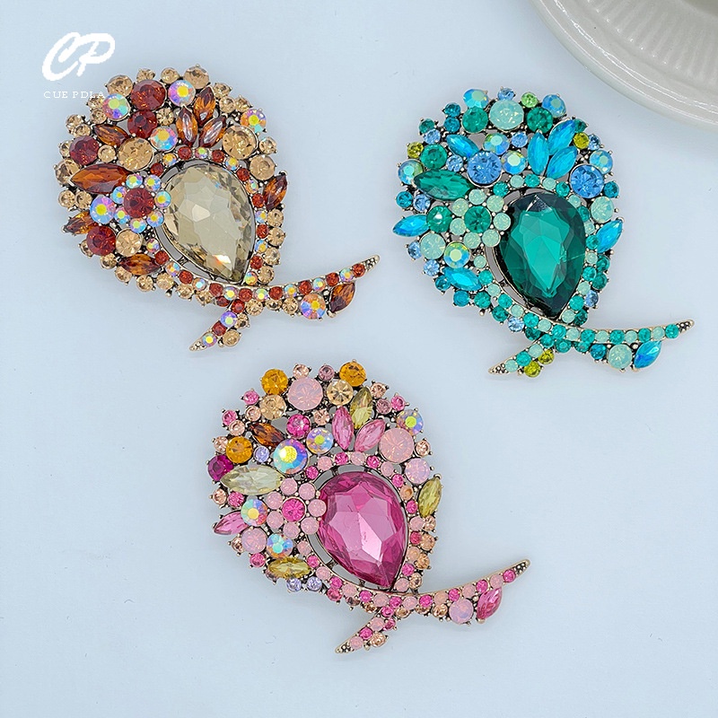 Trâm Cài Áo Hình Hoa Đính Đá Bằng Hợp Kim Dễ Thương Thời Trang Cho Nữ