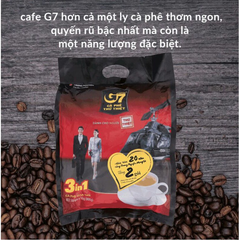 Cà Phê Hòa Tan Trung Nguyên G73 Trong1 Gói 800G (160 x 50 Gói Vuông/dài)