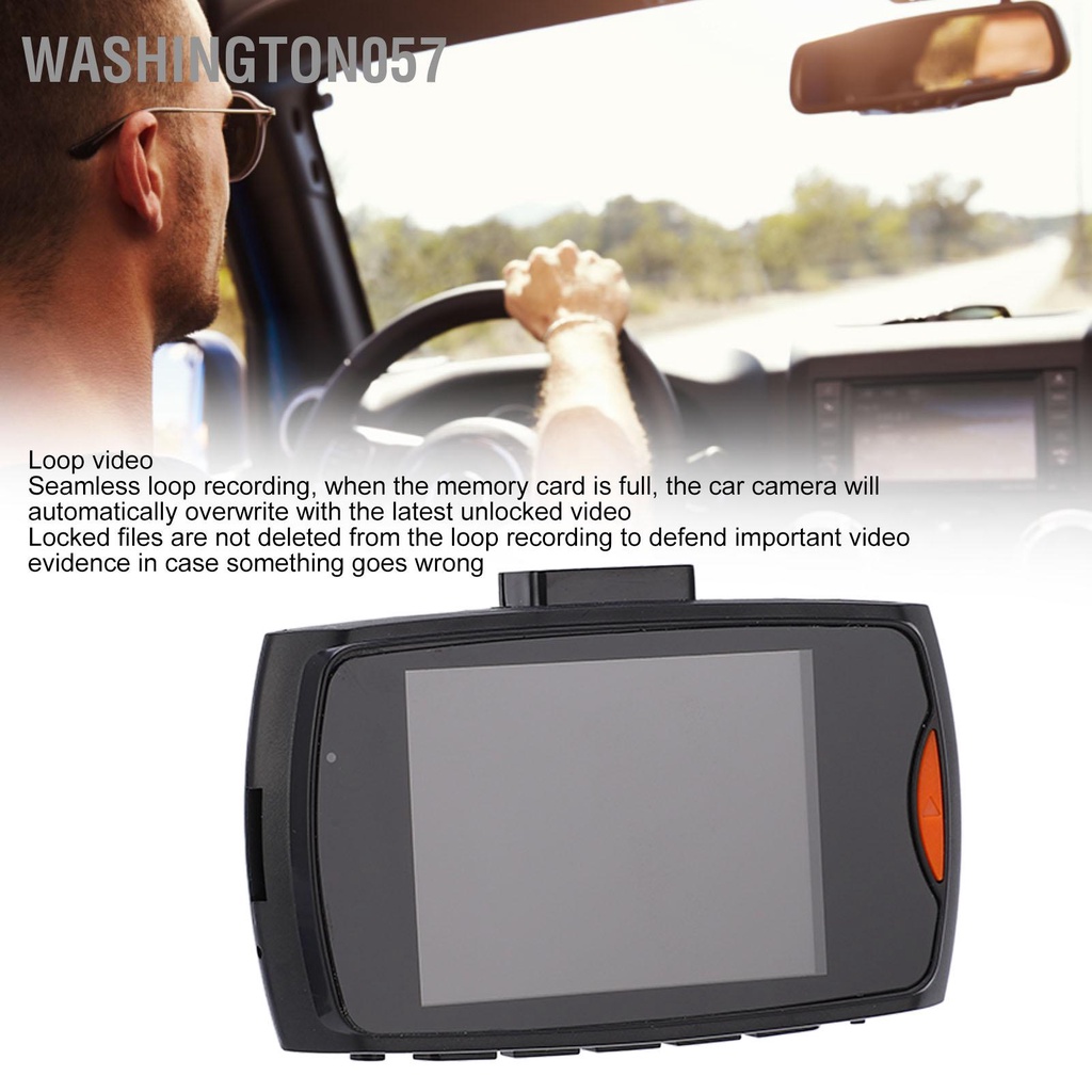 Có thể bán buôn Car Dash Cam Full HD 1080P Máy ảnh góc rộng 170 độ Cảm biến trọng lực ghi video vòng lặp xe tự động Washington057 Hàng giao ngay