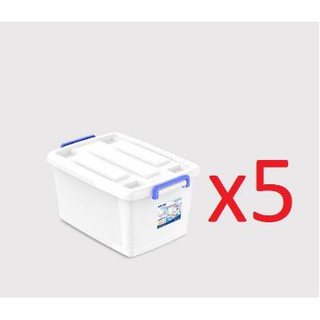 (HCM)Bộ Combo 5 thùng nhựa vuông đựng đồ đa năng Duy Tân 30 Lít ( Có bánh xe )