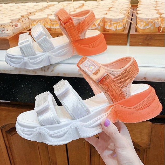 Giày sandal nữ đế cao 2 màu MWC NUSD- 2769