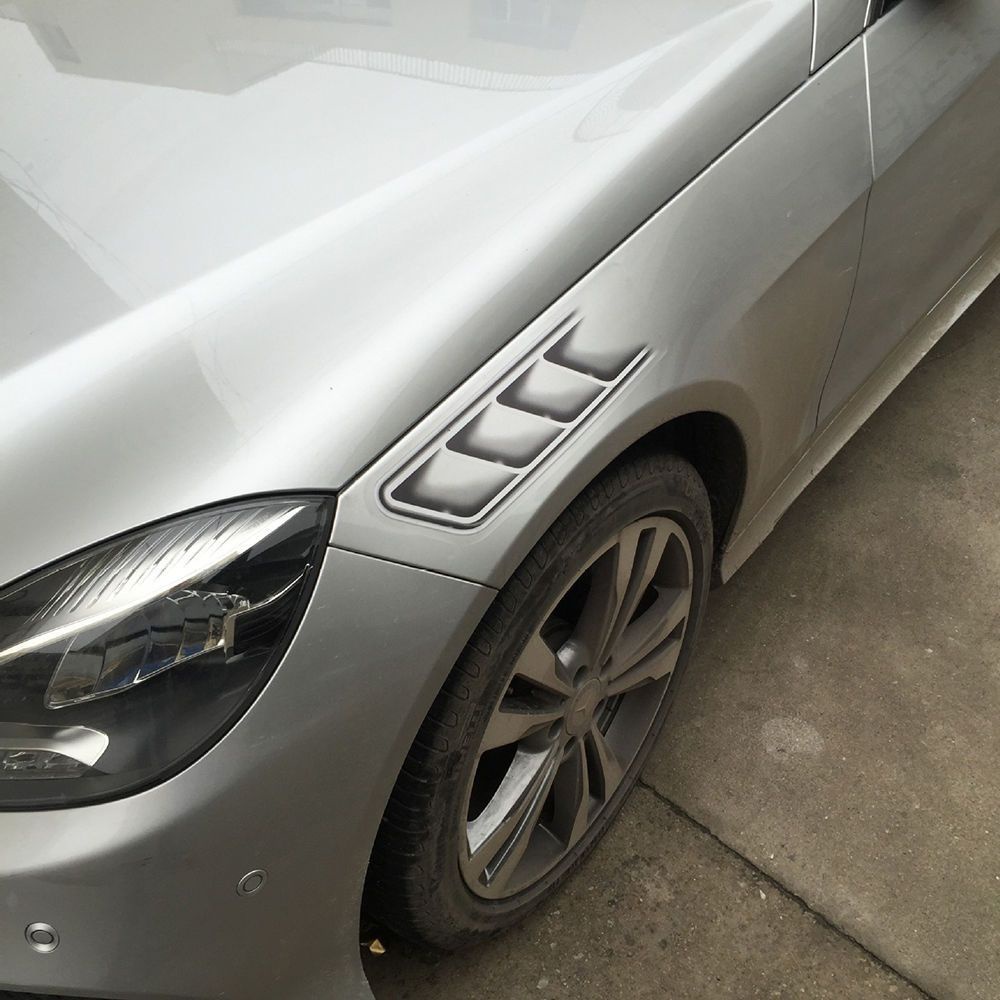 Miếng dán trang trí xe hơi FENDER hình vây cá mập 3D màu đen chống thấm nước