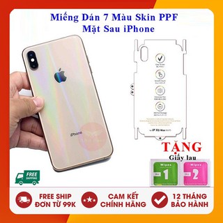 Miếng Dán PPF 7 Màu Cho iPhone 7/8/7 Plus/8 Plus/X/Xs/Xr/Xs Max/11Pro Max Chống Trầy Mặt Lưng Full Viền - PPF Full Box