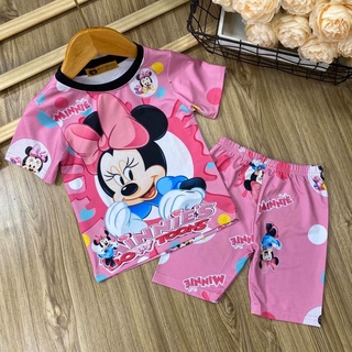 Bộ ngố gái thun lạnh 3d cho bé in 3d loại 1 anna pikakids ngựa Pony mèo minnie mickeys