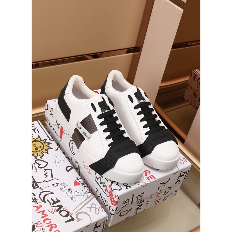 Giày thể thao/sneaker nam Dolce&Gbbana D&G da thật cao cấp thiết kế độc đáo phong cách cá tính