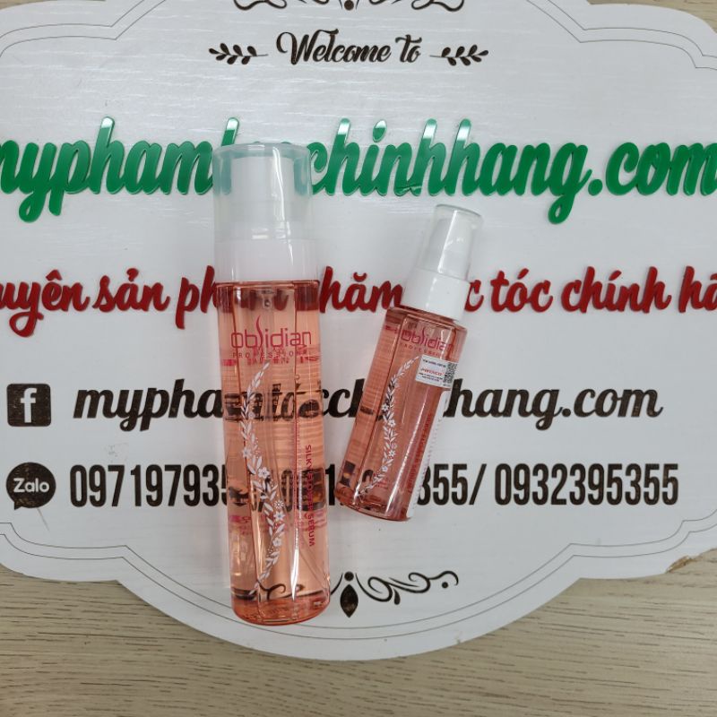 Huyết thanh dưỡng tóc siêu mềm mượt Obsidian Silky Flower Serum Hàn Quốc 45ML -  110ml