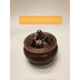 Đỉnh Xông Trầm Mật Tông Màu Hun Chất Liệu Đồng  - Lư đốt nhang - Đồ Phong Thủy, thờ cúng