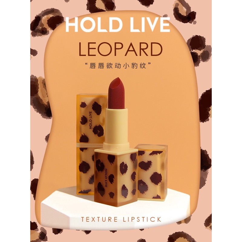 [HOLD LIVE] Son thỏi da báo lì Hold Live Leopard Texture lâu trôi (HL490)