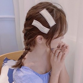 Kẹp Tóc Pink Empress Đính Ngọc Trai Xinh Xắn Thời Trang Cho Nữ (3 chiếc)