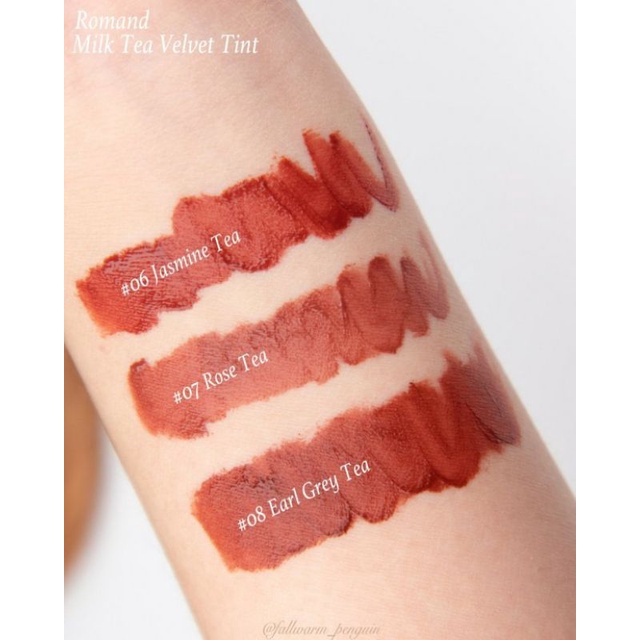 Son kem lì phiên bản trà sữa Romand Milk Tea Velvet Tint 4.4g