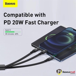 Cáp sạc dây rút 3 đầu Baseus 3 in 1