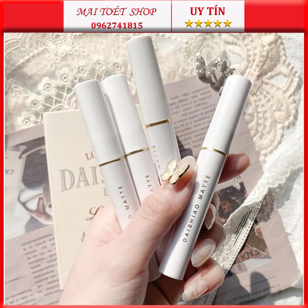 Sét son môi 4 cây DAISHIAO MATTE,son kem lì thiết kế sang trọng,tạo hiệu ứng mềm mịn như nhung ,vị đào,son nội địa trung
