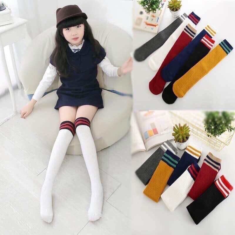 Combo 10 đôi tất đùi, cao cổ phong cách Hàn cho bé gái từ 3 đến 6 tuổi