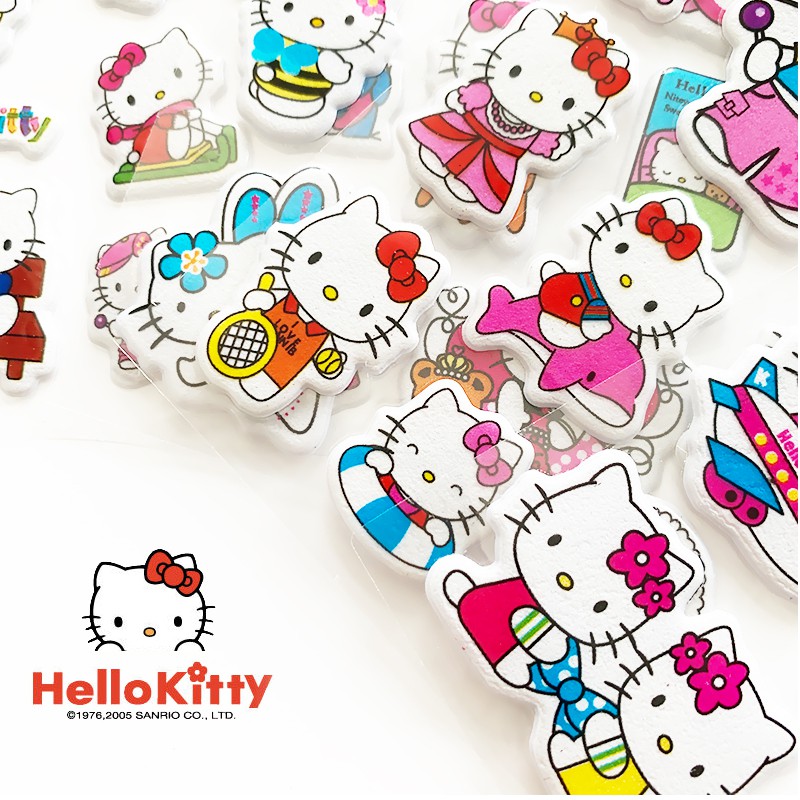 Tờ sticker hình Hello Kitty 3D trang trí dễ thương