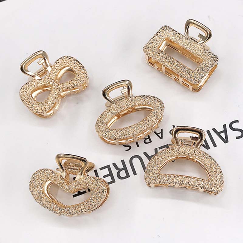 Kẹp Tóc Kim Loại Màu Vàng Thời Trang Cho Nữ