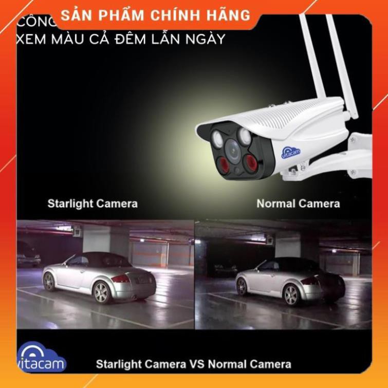 [FreeShip]  Camera Vitacam VB720 Pro ngoài trời đàm thoại 2 chiều vb720 pro có màu ban đêm