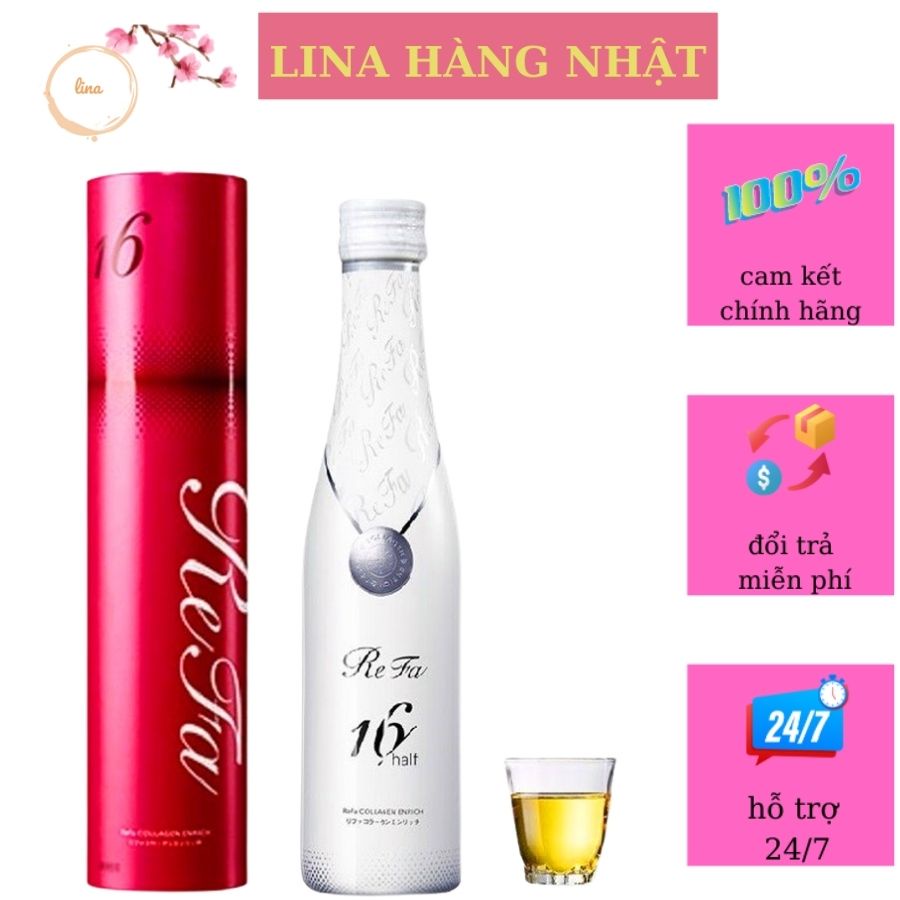 Collagen Refa Enricher 16 nước uống đẹp da ngừa lão hóa , nếp nhăn chảy xệ da Nhật Bản 480ml