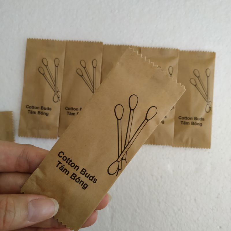 100 TÚI TĂM BÔNG  KHÁCH SẠN NHÀ NGHỈ DÙNG 1 LẦN - TĂM BÔNG GIẤY